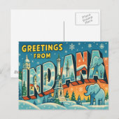 Carte postale de l'INDIANA (Devant / Derrière)