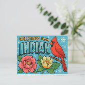 Carte postale de l'INDIANA (Debout devant)