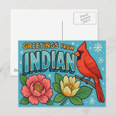 Carte postale de l'INDIANA (Devant / Derrière)