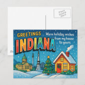 Carte postale de l'INDIANA (Devant / Derrière)