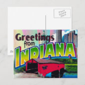 Carte postale de l'Indiana (Devant / Derrière)