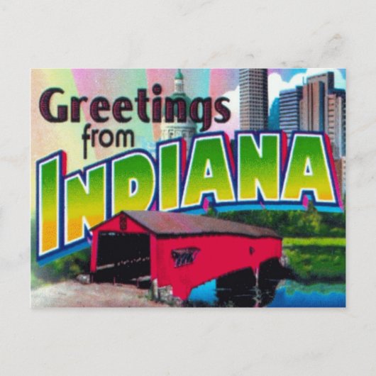 Carte postale de l'Indiana (Devant)