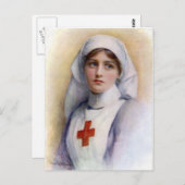 Carte postale de l'infirmière de reproduction Vint (Devant / Derrière)