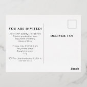 Carte postale de l'invitation à la fête de remise  (Verso)