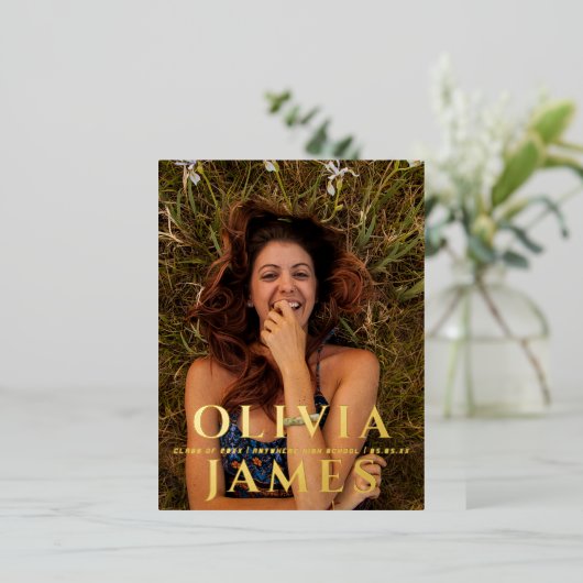 Carte postale de l'invitation à la fête de remise  (Debout devant)