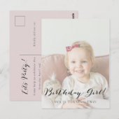 Carte postale de l'invitation à l'anniversaire de  (Devant / Derrière)