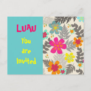 Carte postale de l'invitation à Luau