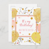 carte postale de l'invitation de fête d'anniversai (Devant / Derrière)