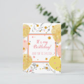 carte postale de l'invitation de fête d'anniversai (Debout devant)