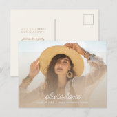 Carte postale de l'invitation de la fête de gradua (Devant / Derrière)