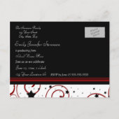 Carte postale de l'invitation de la fête de remise (Dos)