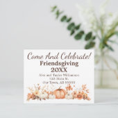 Carte postale de l'Invitation de l'Action de grâce (Debout devant)