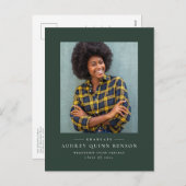 Carte postale de l'invitation de remise de diplôme (Devant / Derrière)