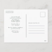 Carte postale de l'invitation de remise de diplôme (Dos)