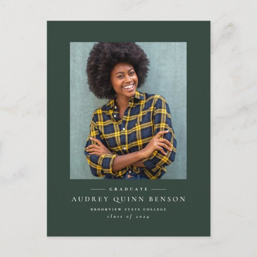 Carte postale de l'invitation de remise de diplôme (Devant)