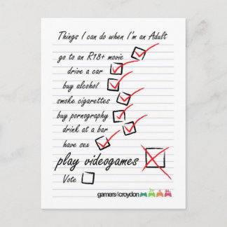 Carte postale de liste de contrôle