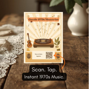 Carte postale de liste de lecture musicale des ann