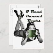 Carte postale de livres interdits (Devant / Derrière)