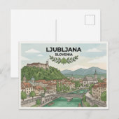 Carte postale de Ljubljana (Devant / Derrière)