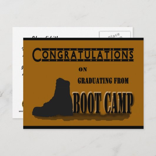 Carte postale de l'obtention d'un diplôme de camp  (Devant / Derrière)