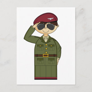 Carte postale de l'officier de l'armée britannique