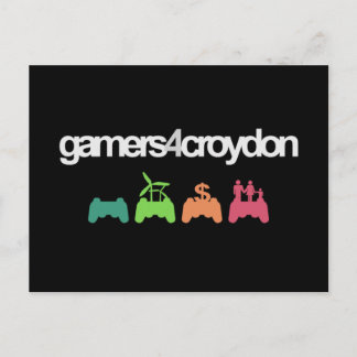 Carte postale de logo de G4C, noire