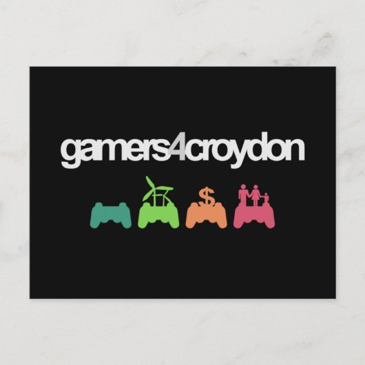 Carte postale de logo de G4C, noire (Devant)