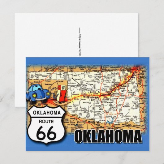 Carte postale de l'Oklahoma RT 66 (Devant / Derrière)