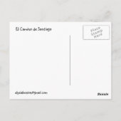 Carte postale de l'ombre du pèlerin (Dos)