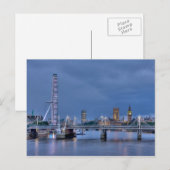 Carte postale de London Eye et Big Ben (Devant / Derrière)