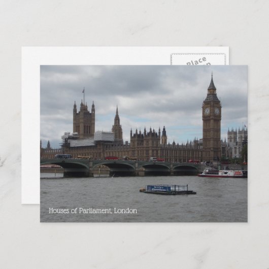 Carte postale de Londres (Devant / Derrière)