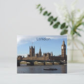 Carte postale de Londres, maisons du Parlement (Debout devant)