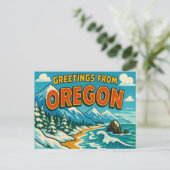 Carte postale de l'OREGON (Debout devant)