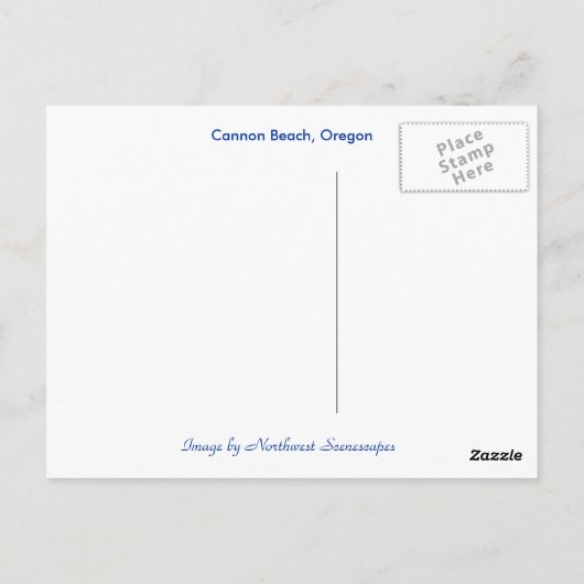 Carte postale de l'Orégon (Dos)