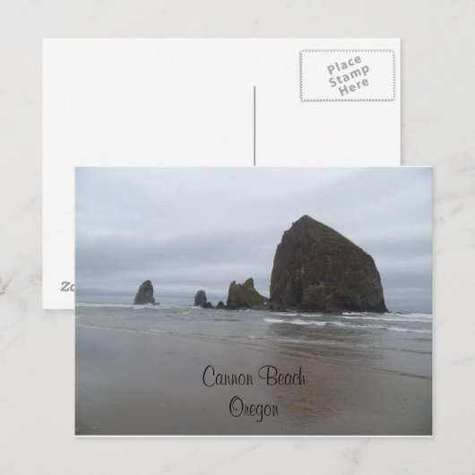 Carte postale de l'Orégon de plage de canon de (Devant / Derrière)