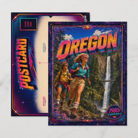 Carte postale de l'Oregon des années 80 Rétro (Devant / Derrière)