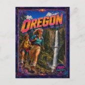 Carte postale de l'Oregon des années 80 Rétro (Devant)