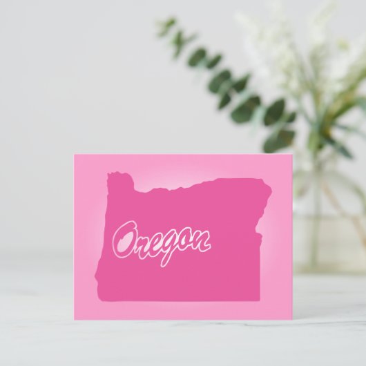Carte postale de l'Oregon Pink State (Debout devant)