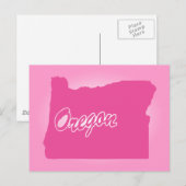 Carte postale de l'Oregon rose (Devant / Derrière)