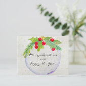 Carte postale de l'ornement de Noël (Debout devant)