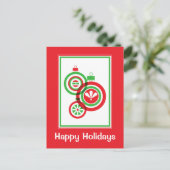 Carte postale de l'ornement de Noël (Debout devant)
