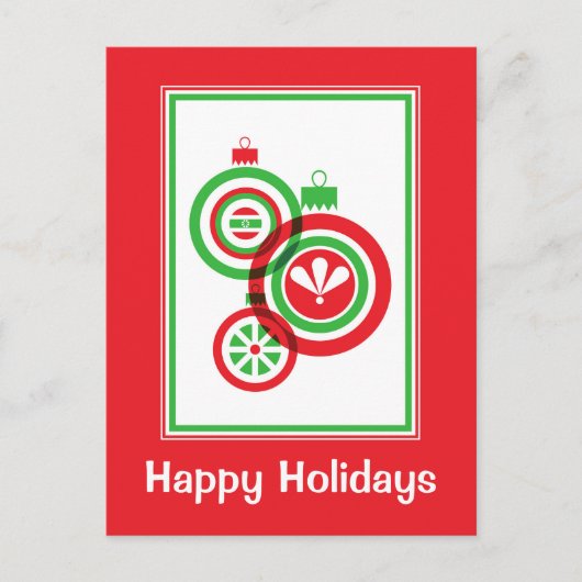 Carte postale de l'ornement de Noël (Devant)