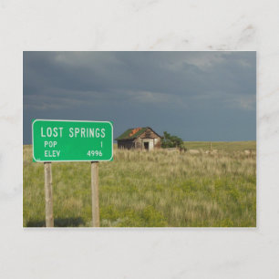 Carte postale de Lost Springs Wyoming