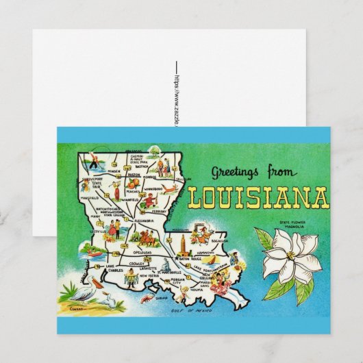 Carte postale de Louisiane (Devant / Derrière)