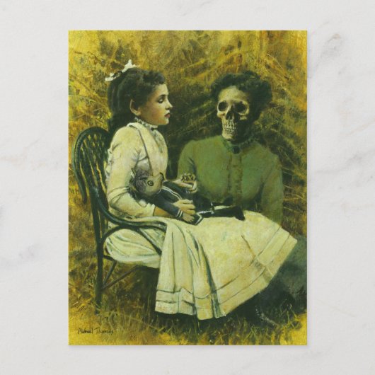 Carte postale de loup gothique (Devant)