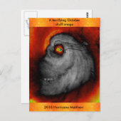 Carte postale de l'ouragan Matthew Skull (Devant / Derrière)