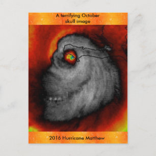 Carte postale de l'ouragan Matthew Skull