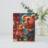 Carte postale de l'ours de Valentine (Debout devant)