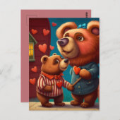 Carte postale de l'ours de Valentine (Devant / Derrière)
