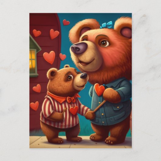 Carte postale de l'ours de Valentine (Devant)